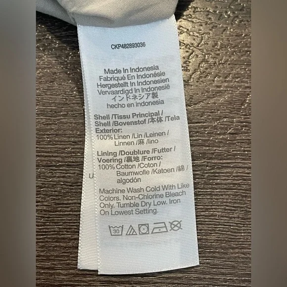 Madewell Women’s Single Breasted Vest 100% Linen Size 0 NWT - Picture 6 of 6